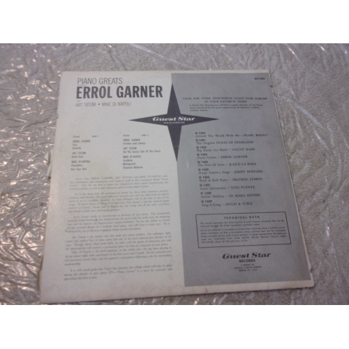 ERROLL GARNER - PIANO GREATS - Vinyl - LP