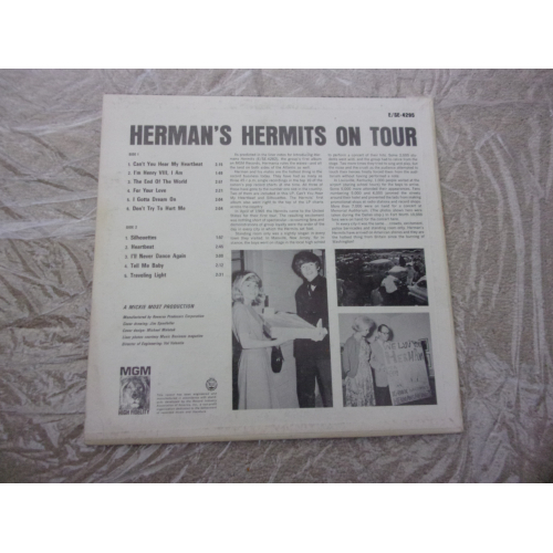 HERMAN'S HERMITS - HERMAN'S HERMITS ON TOUR - Vinyl - LP