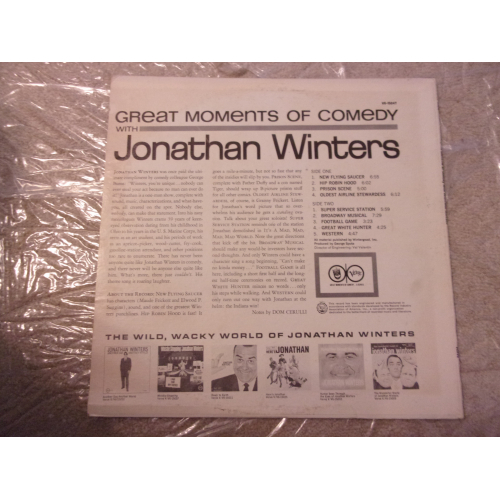 JONATHAN WINTERS - GREAT MOMENTS OF COMEDY WITH JONATHAN WINTERS - Vinyl - LP
