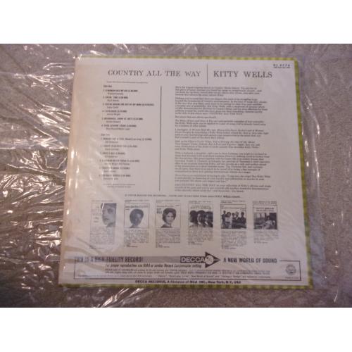 KITTY WELLS - COUNTRY ALL THE WAY - Vinyl - LP