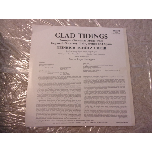 ROGER NORRINGTON - GLAD TIDINGS - Vinyl - LP