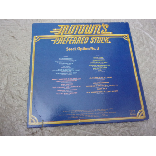 TEMPTATIONS, SMOKEY ROBINSON, JR. WALKER AND EDWIN - MOTOWN'S PREFERRED STOCK   NO. 3 - Vinyl - LP