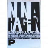 NINA HAGEN - 1986 PARADISO AMSTERDAM Orig.Concert Poster