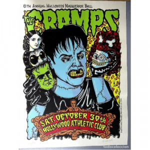 THE CRAMPS - HALLOWEEN MASQUERADE Orig.CONCERT POSTER - Books & Others - Poster