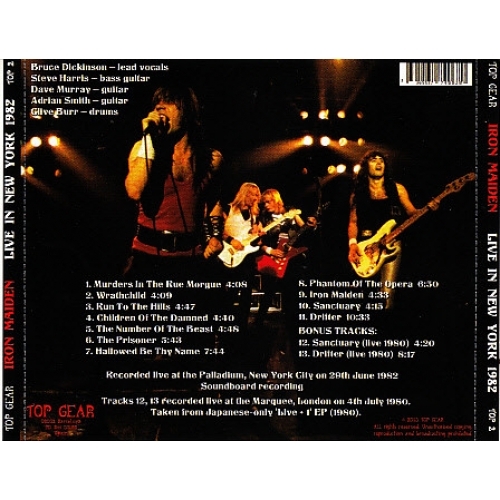 Iron Maiden - Live In New York 1982 - CD - Album
