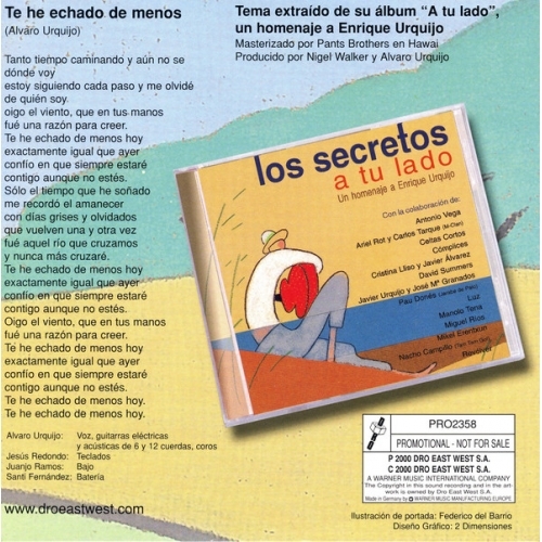 Los Secretos - Te He echado De Menos - CD - Single