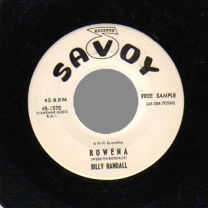 Billy Randall - Rowena / Bye Bye Teacher - 45 - Vinyl - 45''