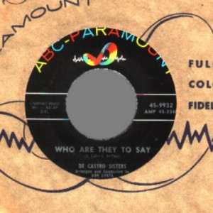 De Castro Sisters - When You Look At Me / Who Are They To Say - 45 - Vinyl - 45''