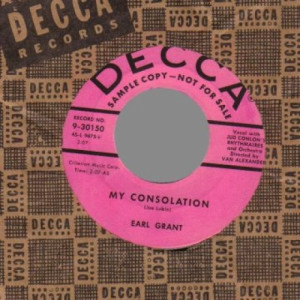 Earl Grant - Goodnight My Love, Pleasant Dreams / My Consolation - 45 - Vinyl - 45''