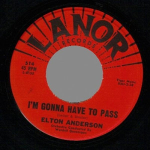 Elton Anderson - I'm Gonna Have To Pass / I Love You So - 45 - Vinyl - 45''