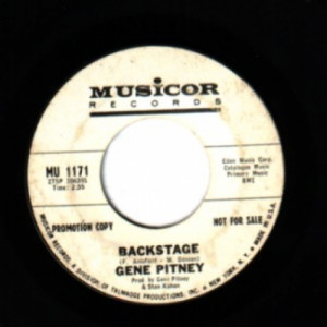 Gene Pitney - Backstage / Blue Color - 45 - Vinyl - 45''
