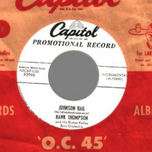 Hank Thompson - Dardanella / Johnson Rag - 45 - Vinyl - 45''