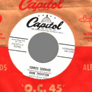 Hank Thompson - Jersey Bounce / Sunrise Serenade - 45 - Vinyl - 45''