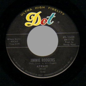 Jimmie Rodgers - Afraid / I'll Never Stand In Your Way - 45 - Vinyl - 45''
