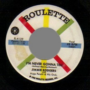 Jimmie Rodgers - Because You're Young / I'm Never Gonna Tell - 45 - Vinyl - 45''