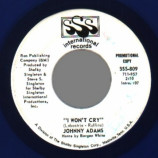 Johnny Adams - I Won't Cry / I Won't Cry - 45