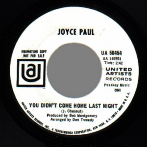 Joyce Paul - You Didn't Come Home Last Night / Do Right Woman Do Right Man - 45 - Vinyl - 45''