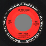 Lenny Welch - Since I Fell For You / Are You Sincere - 45