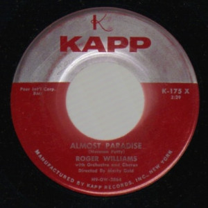 Roger Williams - For The First Time / Almost Paradise - 45 - Vinyl - 45''