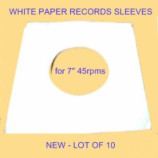 Sleeves For 45rpm - Lot Of 10 White Paper Sleeves - Other