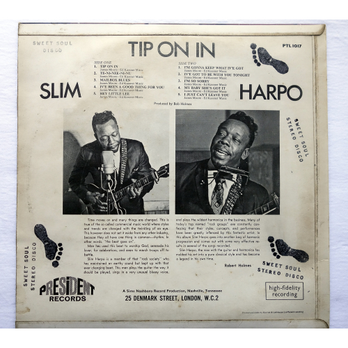 SLIM HARPO - TIP ON IN - Vinyl - LP
