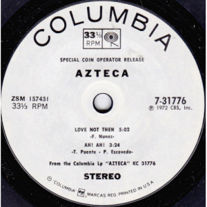Azteca - Azteca [Record] - 7 Inch 33 1/3 RPM - Vinyl - 7"