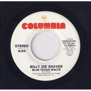 Billy Joe Shaver - Blue Texas Waltz / Saturday Night [Vinyl] - 7 Inch 45 RPM - Vinyl - 7"