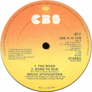 Bruce Springsteen - The River/Born To Run/Rosalita [Vinyl] - 12 inch Single - Vinyl - 12" 