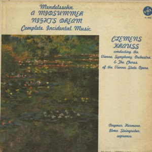 Clemens Krauss Vienna Symphony Orchestra - Mendelssohn A Midsummer Night's Dream - LP - Vinyl - LP