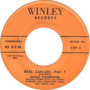 Dickie Thompson - Real Zan-Zee - Part 1 / Real Zan-Zee - Part 2 [Vinyl] - 7 Inch 45 RPM - Vinyl - 7"