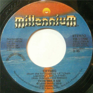 Don McLean - Crying / Genesis (In The Beginning [Vinyl] - 7 Inch 45 RPM - Vinyl - 7"