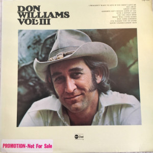 Don Williams - Vol. III [Vinyl] - LP - Vinyl - LP