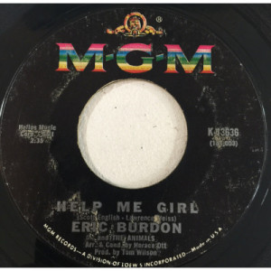 Eric Burdon And The Animals - Help Me Girl / That Ain't Where It's At [Vinyl] - 7 Inch 45 RPM - Vinyl - 7"