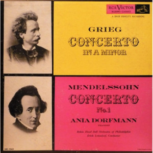 Erich Leinsdorf / Ania Dorfmann / Robin Hood Dell Orchestra Of Philadelphia - Grieg - Concerto In A Minor / Mendelssohn - Concerto No. 1 [Vinyl] - LP - Vinyl - LP