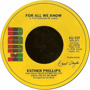 Esther Phillips - For All We Know / Fever [Vinyl] - 7 Inch 45 RPM - Vinyl - 7"