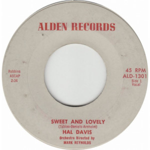 Hal Davis - Sweet And Lovely / My Young Heart [Vinyl] - 7 Inch 45 RPM - Vinyl - 7"