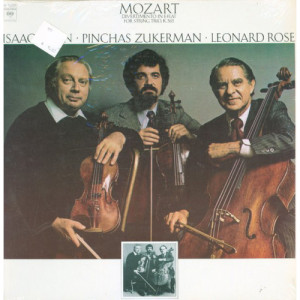 Isaac Stern Pinchas Zukerman Leonard Rose - Mozart Divertimento In E Flat For String Trio - LP - Vinyl - LP