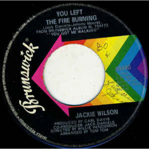 Jackie Wilson - You Left The Fire Burning / What A Lovely Way [Vinyl] - 7 Inch 45 RPM - Vinyl - 7"
