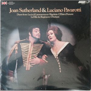 Joan Sutherland & Luciano Pavarotti - Duets from Lucia di Lammermoor Rigoletto L'Elisir d'Amore I Puritani La Fille du - Vinyl - LP