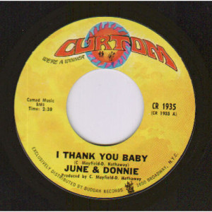 June & Donnie - I Thank You Baby / What's This I See [Vinyl] - 7 Inch 45 RPM - Vinyl - 7"