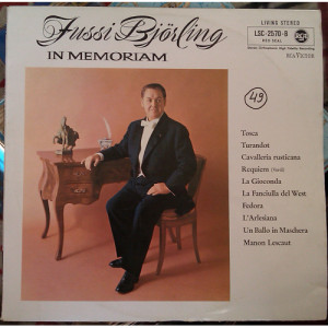 Jussi Bjorling - In Memoriam The Incomparable Bjorling [Vinyl] - LP - Vinyl - LP