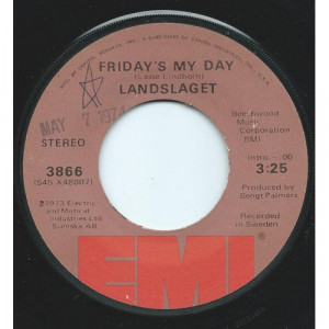 Landslaget - Friday's My Day / Find A Lover [Vinyl] - 7 Inch 45 RPM - Vinyl - 7"