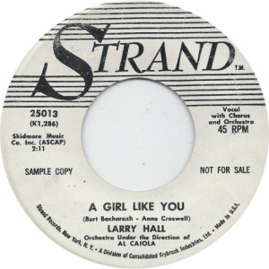 Larry Hall - A Girl Like You / Rosemary [Vinyl] - 7 Inch 45 RPM - Vinyl - 7"