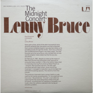 Lenny Bruce - The Midnight Concert [Vinyl] - LP - Vinyl - LP