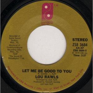 Lou Rawls - Let Me Be Good To You / Lover's Holiday [Vinyl] - 7 Inch 45 RPM - Vinyl - 7"