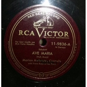 Marian Anderson - Marian Anderson / Franz Rup [Shellac] - 12 Inch 78 RPM - Vinyl - 12" 