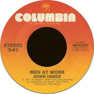 Men At Work - Down Under / Crazy [Vinyl] - 7 Inch 45 RPM - Vinyl - 7"