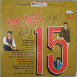 Paul Anka - Sings His Big 15 Volume 2 [Vinyl] Paul Anka - LP