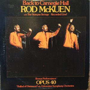 Rod McKuen - Back To Carnegie Hall With The Stanyan Strings Recorded Live! [Vinyl] - LP - Vinyl - LP