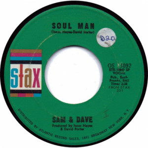 Sam & Dave - Soul Man / When Something Is Wrong With My Baby [Record] - 7 Inch 45 RPM - Vinyl - 7"